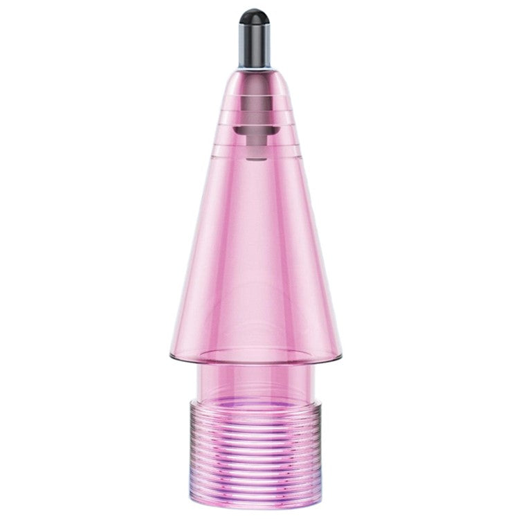 For Apple Pencil (2nd Generation) / Pencil (1st Generation) / Pencil (USB-C) / Pencil Pro Tips 2B Damping Silent - Fine Point / Transparent Pink