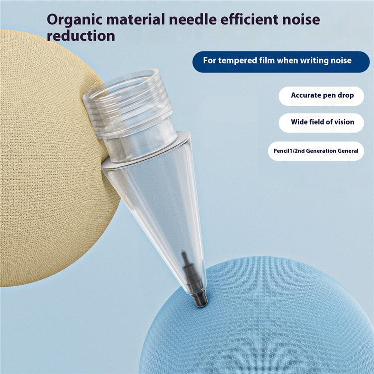 For Apple Pencil (2nd Generation) / Pencil (1st Generation) / Pencil (USB-C) / Pencil Pro Damping Tips Fine Point - 2B / Light Purple