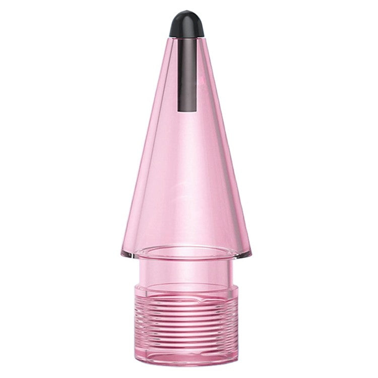 Clear Replacement Tip for Apple Pencil (2nd Generation) / (1st Generation) HB Transparent Stylus Nib - Ball Nib+Transparent Pink