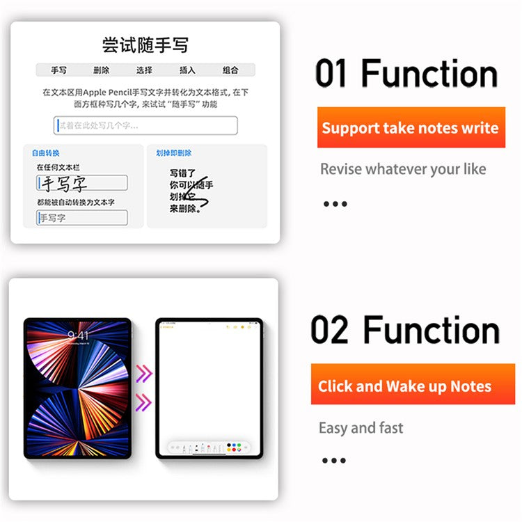 WIWU Pencil W Stylus Pen for iPad Pro 12.9 (2022) / (2021) / (2020)(2018) / Pro 11 (2022) / (2021) / (2020) / (2018) / Air (2022) / (2020) / mini (2021) Touchscreen Pen