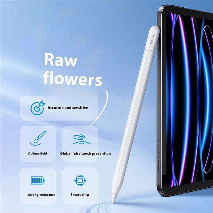 WIWU Pencil A01 For iPad (2018 and Later) Capacitive Pen Anti-Mistouch Tilt Pressure Stylus Pen