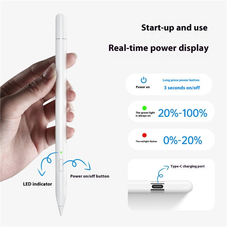 WIWU Pencil A01 For iPad (2018 and Later) Capacitive Pen Anti-Mistouch Tilt Pressure Stylus Pen