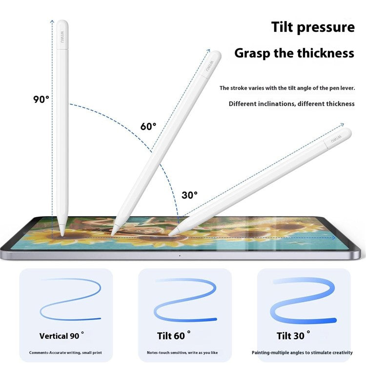 WIWU Pencil A01 For iPad (2018 and Later) Capacitive Pen Anti-Mistouch Tilt Pressure Stylus Pen