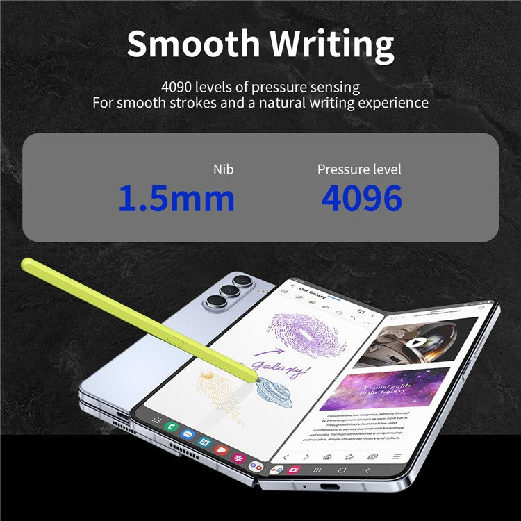 For Samsung Galaxy Z Fold6 5G / Z Fold5 5G / Z Fold4 5G / Z Fold3 5G Electromagnetic Pen Stylus with Pen Slot - Yellowgreen