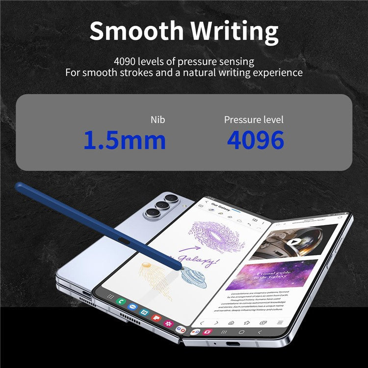 For Samsung Galaxy Z Fold6 5G / Z Fold5 5G / Z Fold4 5G / Z Fold3 5G Electromagnetic Pen Stylus with Pen Slot - Blue