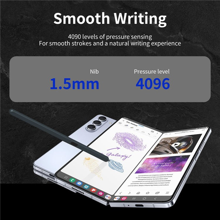 For Samsung Galaxy Z Fold6 5G / Z Fold5 5G / Z Fold4 5G / Z Fold3 5G Electromagnetic Pen Stylus with Pen Slot - Dark Grey