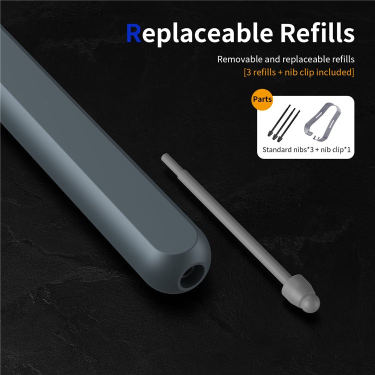 For Samsung Galaxy Z Fold6 5G / Z Fold5 5G / Z Fold4 5G / Z Fold3 5G Electromagnetic Pen Stylus with Pen Slot - Dark Grey