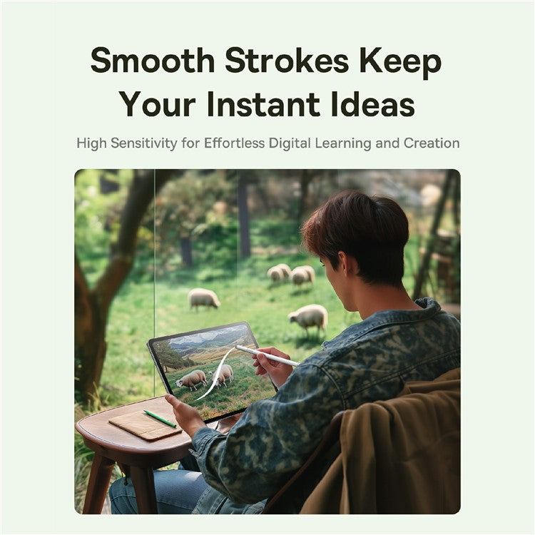 BASEUS Smooth Writing III 3-in-1 Passive Stylus Touch Screen Pen Non-Magnetic Version - White