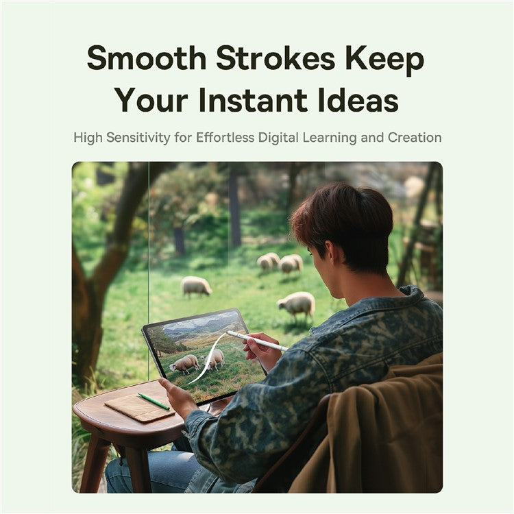 BASEUS Smooth Writing III 3-in-1 Passive Stylus Touch Screen Pen Magnetic Version - White