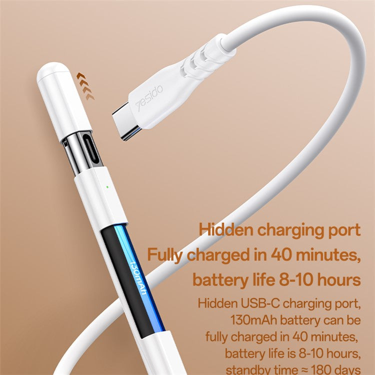 YESIDO ST16 For iPad Capacitive Pen Touch Screen Tablet Painting Writing Palm Rejection Stylus Pen