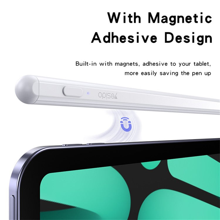 YESIDO ST15 Aluminum Alloy Stylus Pen Magnetic Adsorption Capacitive Touch Screen Pencil