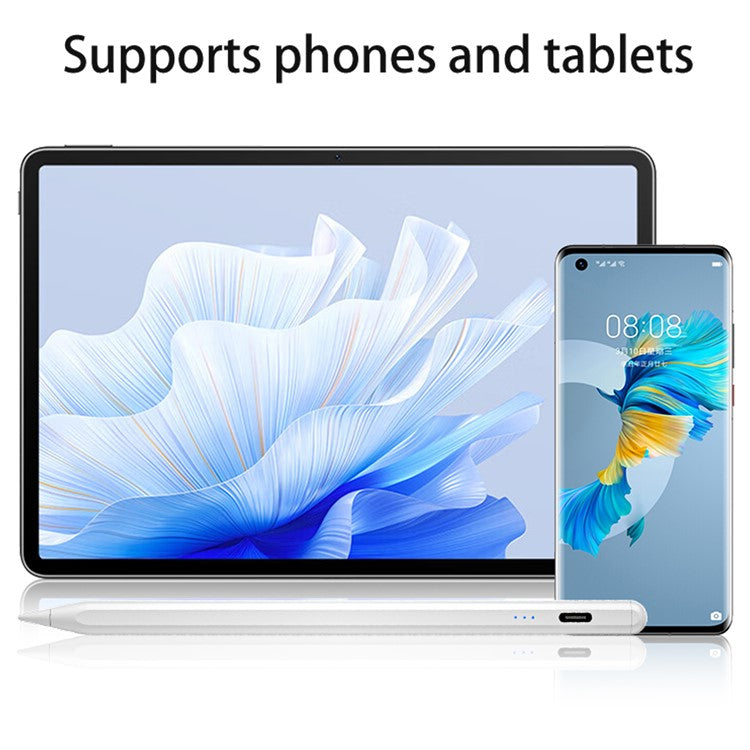 KHD-106TB Universal Active Capacitive Pen Touch Screen Phone Tablet Stylus Pen - White