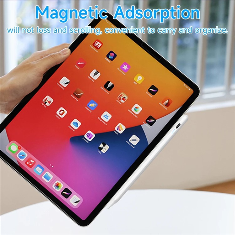 Universal Capacitive Stylus with 4-LED Battery Indicator for iOS and Android Devices