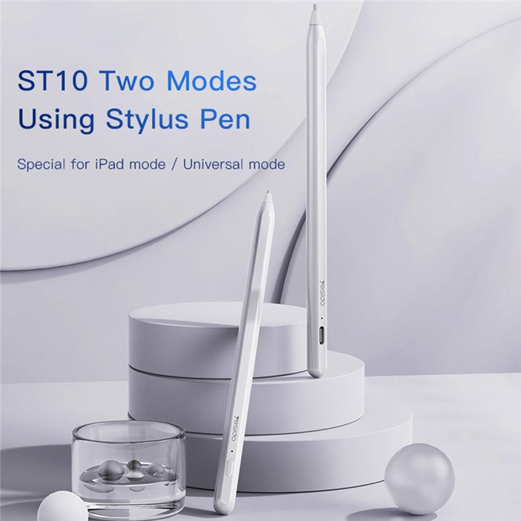 YESIDO ST10 110mAh Active Stylus Pen Aluminum Alloy Stylus Universal Compatible Dual System