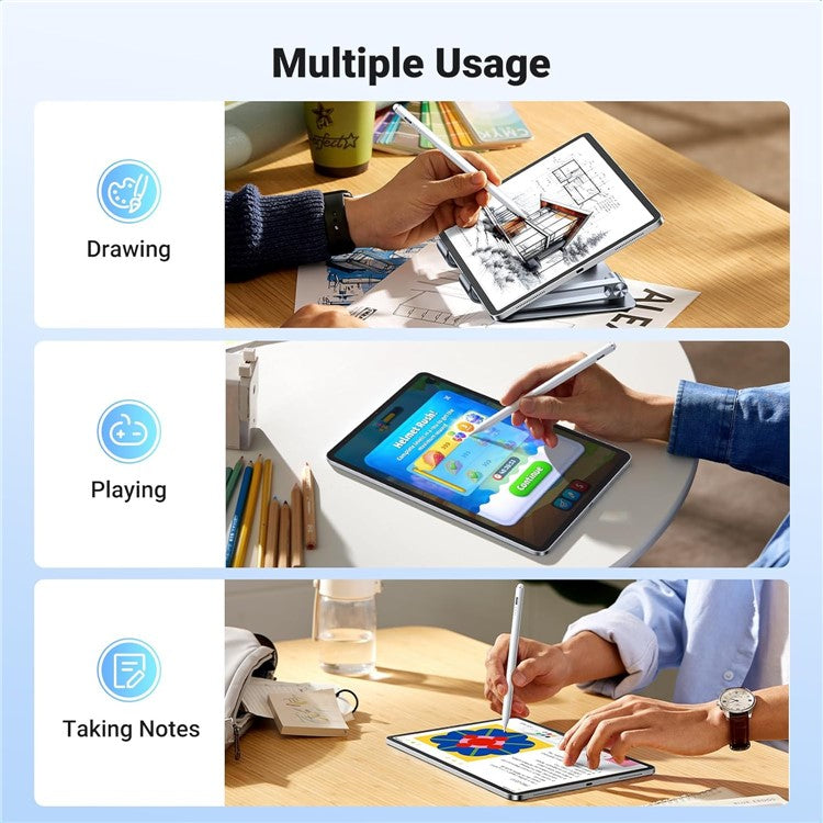 UGREEN Stylus Pen Aluminum Alloy Precise Touch Control Pen with 1.5mm POM Tip For iPad 6 / 7 / 8 / 9 / 10