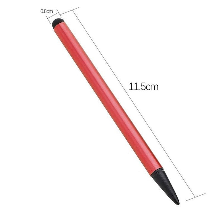 Capacitive Pen Touch Screen Stylus Pencil Multifunction Touchscreen Pen Mobile Phone Pen for iPhone/Samsung/iPad - Red