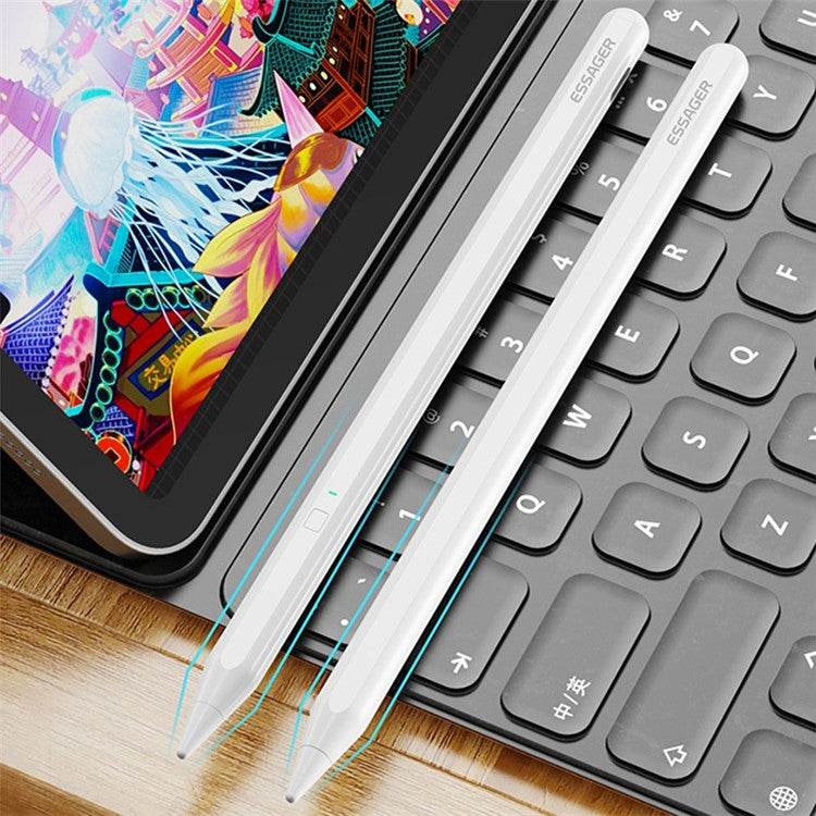 ESSAGER Capacitive Stylus Support Magnetic Wireless Charging Lightweight Touch Screen Pencil Portable Capacitive Pen for Writing Drawing