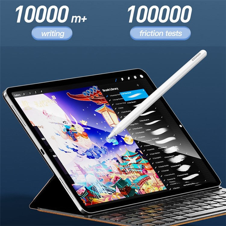 ESSAGER Writing Capacitive Stylus with LED Light Cable Charging Touch Screen Pencil for iPad Air (2022) / Pro 11-inch (2021) / Pro 12.9 (2021) / mini (2021)