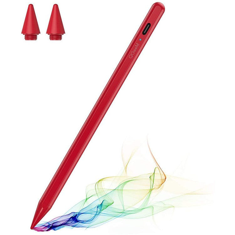 QGEEM ID706 Active Capacitive Stylus Pen for iPad 9.7-inch (2018) / iPad 10.2 (2019) / (2020) / iPad Air 10.5 inch (2019) / (2020) Fine Point Stylist Pen Digital Capacitive Drawing Pencil - Red