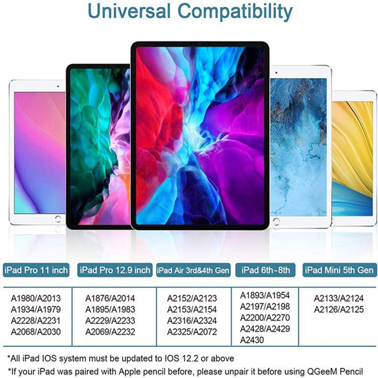 QGEEM ID706 Active Capacitive Stylus Pen for iPad 9.7-inch (2018) / iPad 10.2 (2019) / (2020) / iPad Air 10.5 inch (2019) / (2020) Fine Point Stylist Pen Digital Capacitive Drawing Pencil - Red