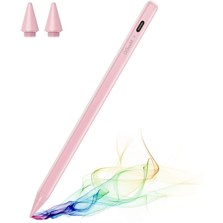 QGEEM ID706 Active Capacitive Stylus Pen for iPad 9.7-inch (2018) / iPad 10.2 (2019) / (2020) / iPad Air 10.5 inch (2019) / (2020) Fine Point Stylist Pen Digital Capacitive Drawing Pencil - Pink