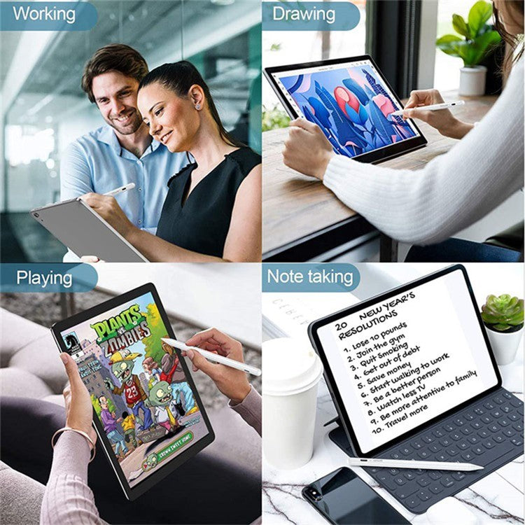 QGEEM ID706 Active Capacitive Stylus Pen for iPad 9.7-inch (2018) / iPad 10.2 (2019) / (2020) / iPad Air 10.5 inch (2019) / (2020) Fine Point Stylist Pen Digital Capacitive Drawing Pencil - Pink