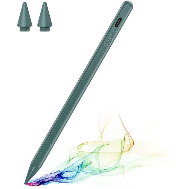 QGEEM ID706 Active Capacitive Stylus Pen for iPad 9.7-inch (2018) / iPad 10.2 (2019) / (2020) / iPad Air 10.5 inch (2019) / (2020) Fine Point Stylist Pen Digital Capacitive Drawing Pencil - Dark Green