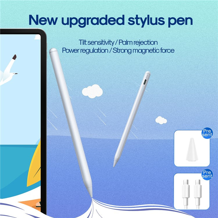 JOYROOM JR-X9S Active Capacitive Stylus Lightweight Touch Screen Pencil Portable Capacitive Pen with 2 Nibs for Writing Drawing