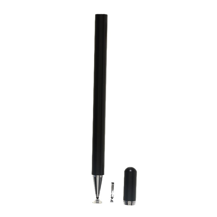 Gradient Passive Stylus for Phones / Tablets Touch Screens 2-in-1 High Precision Magnetic Disc Universal Stylus Pen - Black