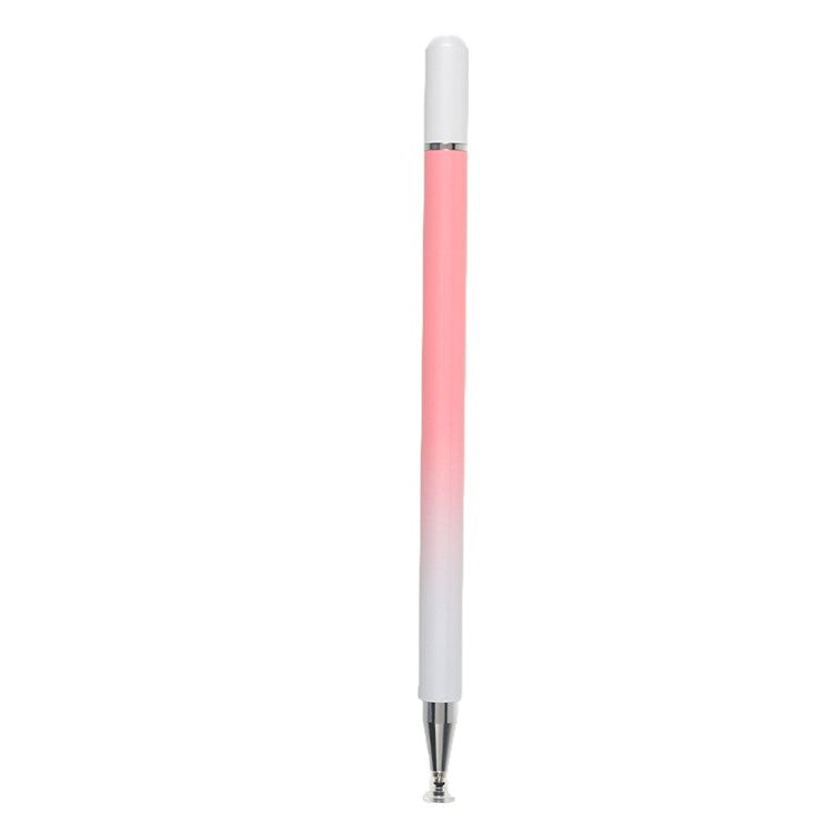 Gradient Passive Stylus for Phones / Tablets Touch Screens 2-in-1 High Precision Magnetic Disc Universal Stylus Pen - Pink