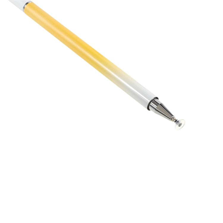 Gradient Passive Stylus for Phones / Tablets Touch Screens 2-in-1 High Precision Magnetic Disc Universal Stylus Pen - Yellow