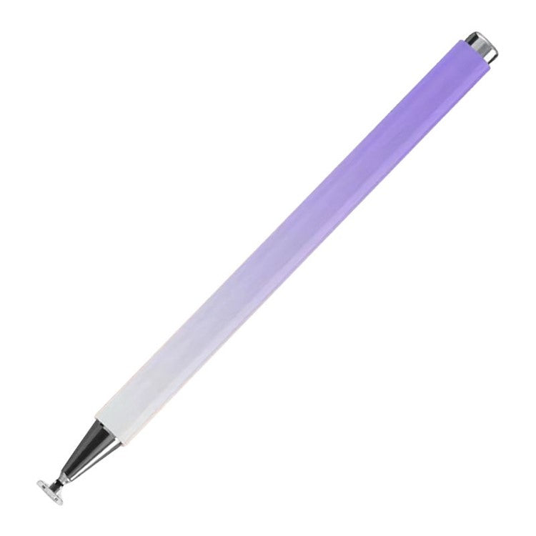 Gradient Passive Stylus for Phones / Tablets Touch Screens 2-in-1 High Precision Magnetic Disc Universal Stylus Pen - Purple