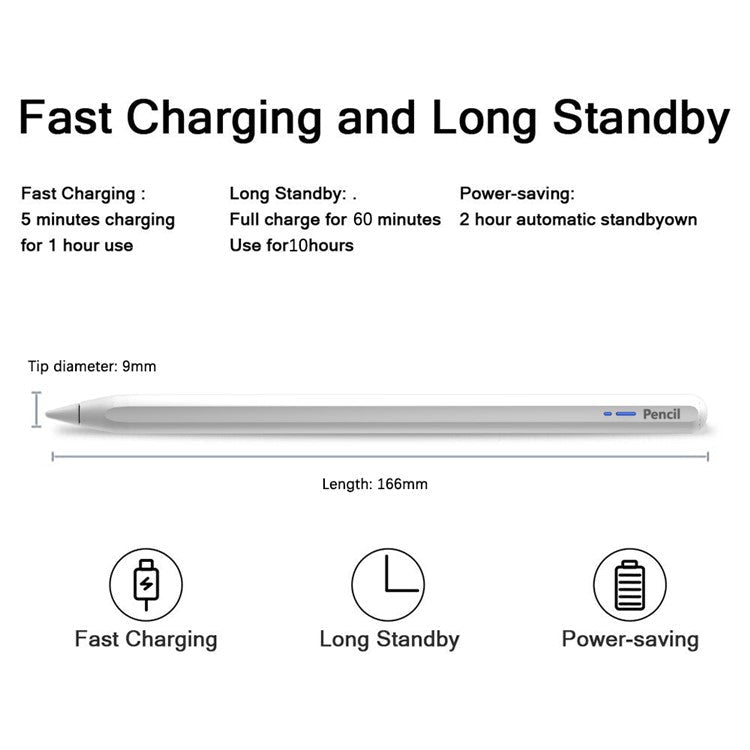 BP20Pro Magnetic Wireless Charging Active Stylus Pen for iPad Touch Screen Pencil with Bluetooth Function
