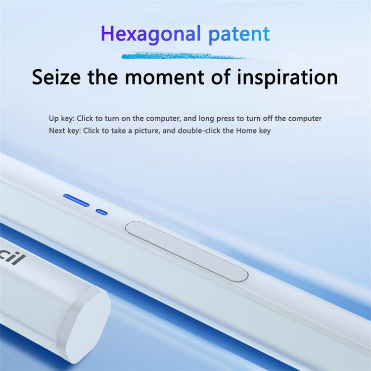 BP19-BL Type-C Universal Hexagonal Stylus Pen Touch Screen Bluetooth Pencil for Writing Drawing