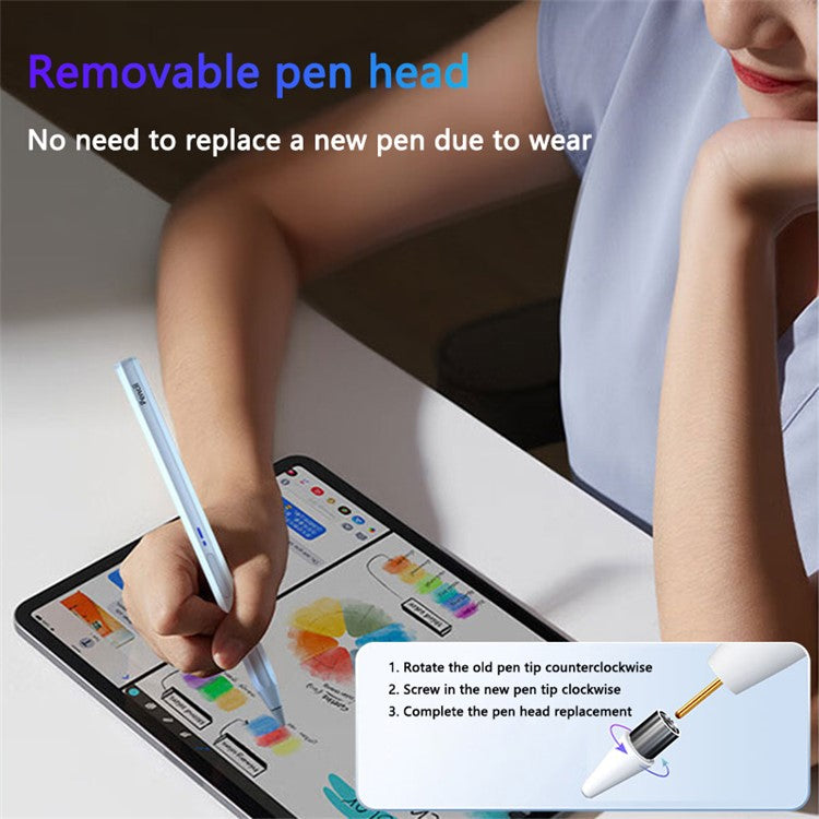 BP19-BL Type-C Universal Hexagonal Stylus Pen Touch Screen Bluetooth Pencil for Writing Drawing