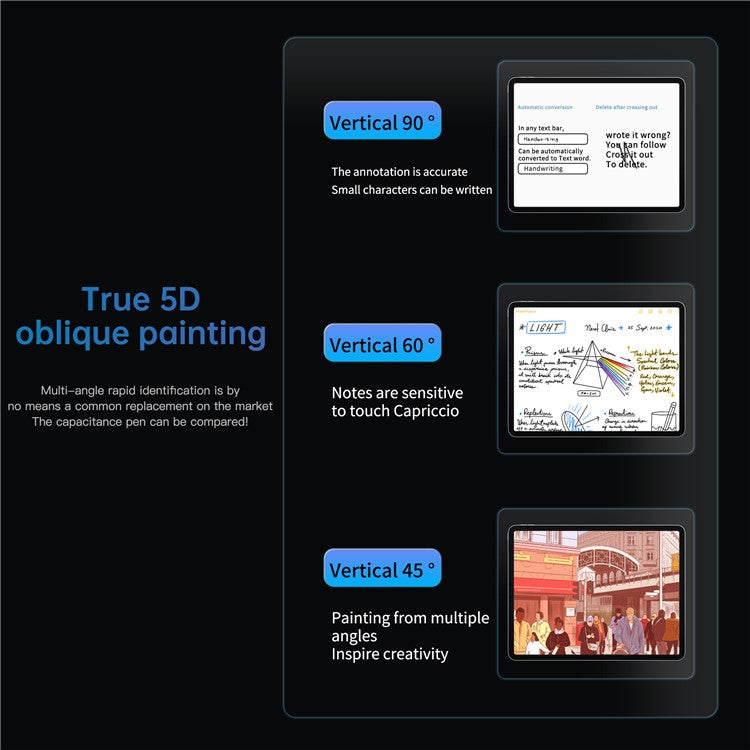 10 Pro Transparent Stylus Pen for iPad Touch Screens Wireless Charging Capacitive Pencil Touch Pen - Black