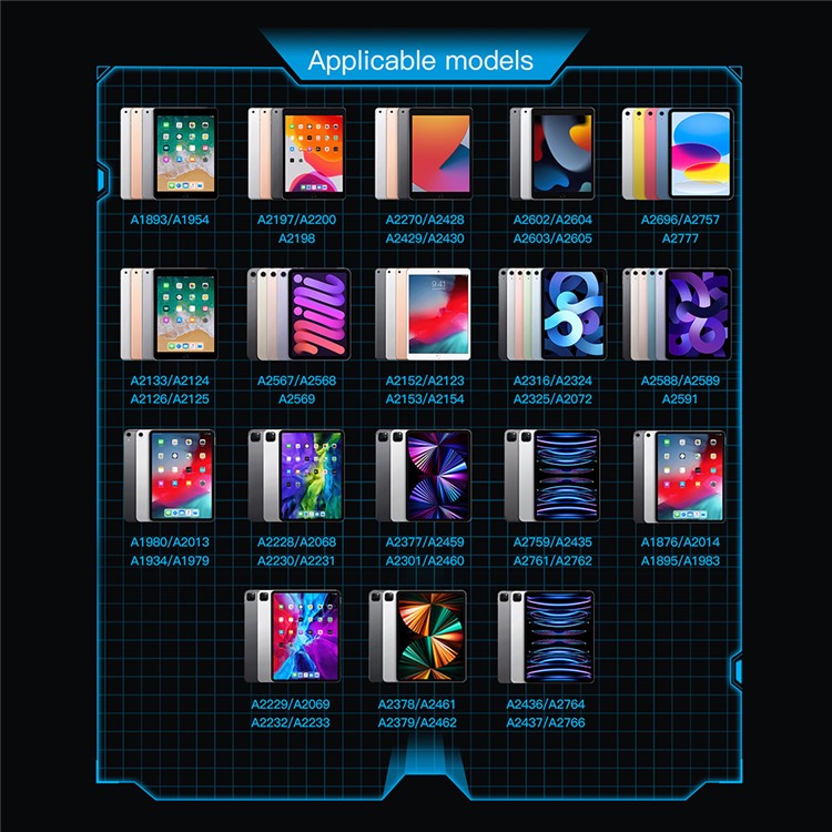 10 Pro Transparent Stylus Pen for iPad Touch Screens Wireless Charging Capacitive Pencil Touch Pen - Black