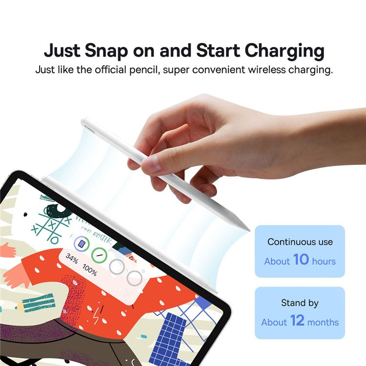 BASEUS Smooth Writing 2 Series Wireless Charging Stylus Palm Rejection Tilt Control Capacitive Pencil (Active Version)