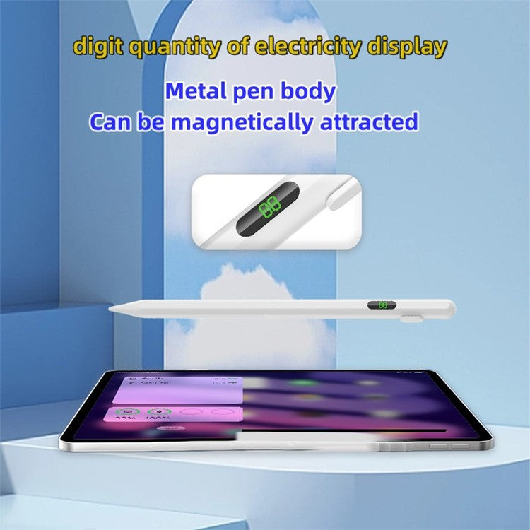 Stylus Pen Capacitive Screen Writing Stylus Pencil with Power Display for iPad / iPhone / Android Tablets Phone