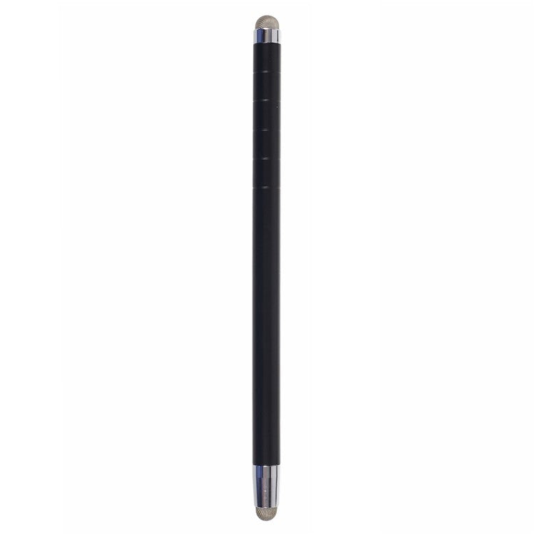 Dual Tips Retractable Passive Stylus Screen Touch Pen for Smooth Writing, Drawing - Black