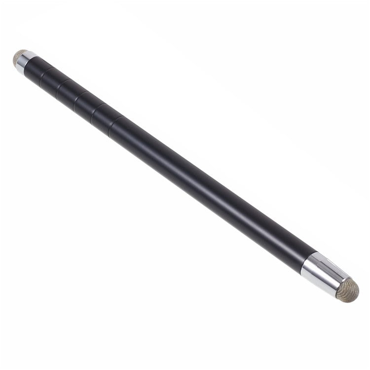 Dual Tips Retractable Passive Stylus Screen Touch Pen for Smooth Writing, Drawing - Black