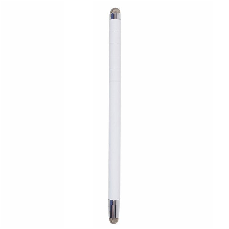Dual Tips Retractable Passive Stylus Screen Touch Pen for Smooth Writing, Drawing - White