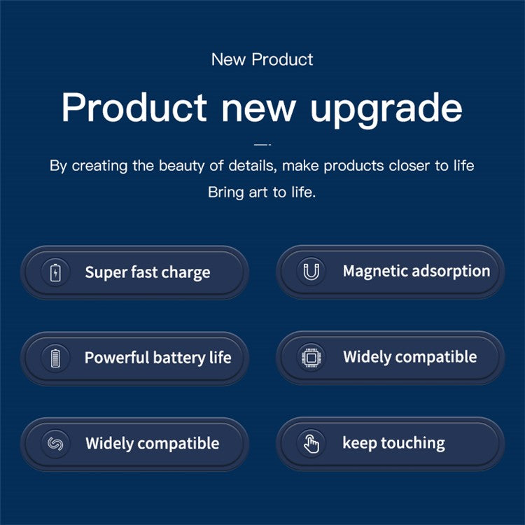 3Pro-KC Active Capacitive Pen for iPad Ultra-Thin Portable Cordless Stylus Support Magnetic Adsorption