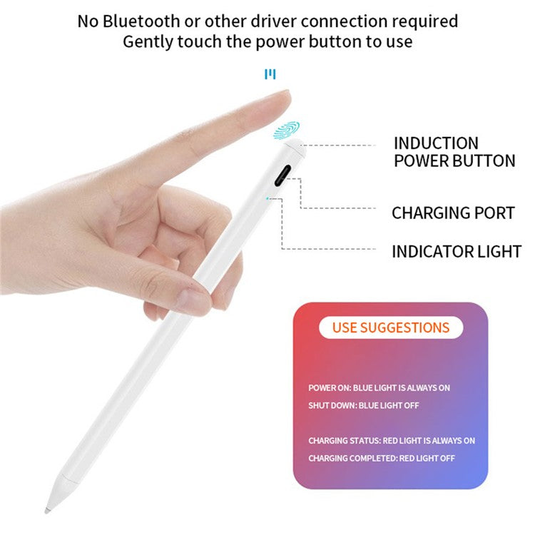 5Gen. Magnetic Absorption Pencil for iPad Tablet Anti-False Touch Active Capacitive Pen