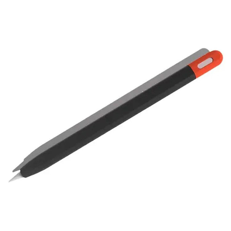 For Apple Pencil (USB-C) Contrast Color Silicone Protective Sleeve Stylus Pen Anti-drop Cover - Black