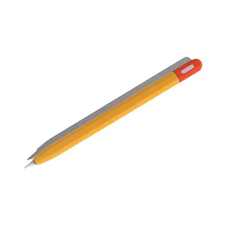 For Apple Pencil (USB-C) Contrast Color Silicone Protective Sleeve Stylus Pen Anti-drop Cover - Orange