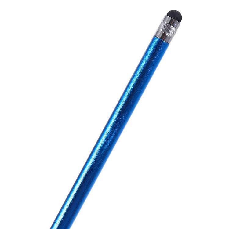 Dual Silicone Tips Passive Stylus Pen Sensitive Touch Writing Drawing Pencil - Dark Blue
