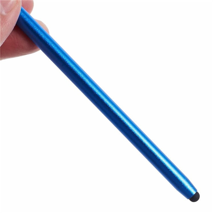Dual Silicone Tips Passive Stylus Pen Sensitive Touch Writing Drawing Pencil - Dark Blue