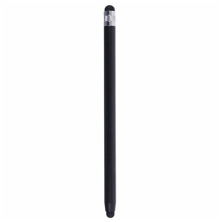 Dual Silicone Tips Passive Stylus Pen Sensitive Touch Writing Drawing Pencil - Black