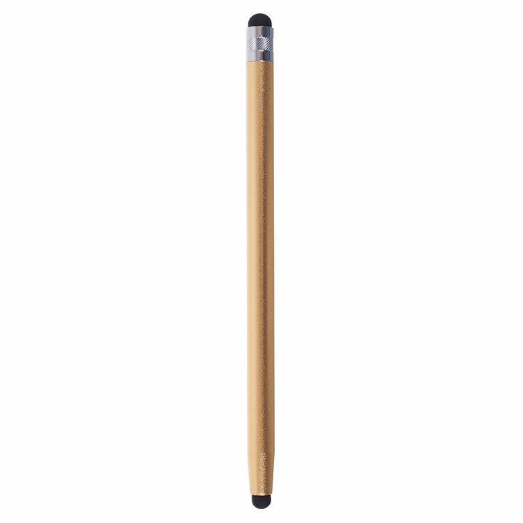 Dual Silicone Tips Passive Stylus Pen Sensitive Touch Writing Drawing Pencil - Gold